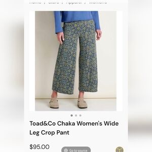 Toad&Co Wide Leg Chaka Pants NWT M